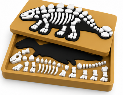 Ankylosaurus 3D Dinosaur Skeleton Puzzle with Storage Box