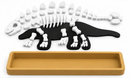 Ankylosaurus 3D Dinosaur Skeleton Puzzle with Storage Box